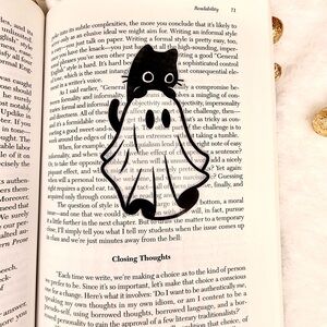 Black Cat Ghost Transparent Bookmark